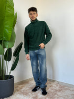 Carica l&#39;immagine nel visualizzatore Galleria, Maglione mezzo collo Verde
